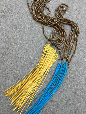 Suede Fringe Necklace