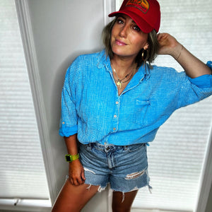 Gauze Button Up