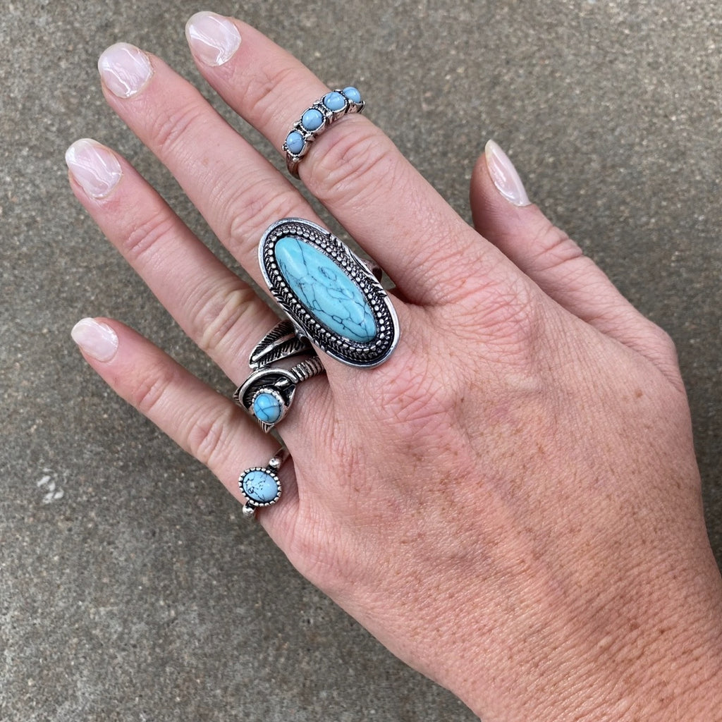 Turquoise Ring Set